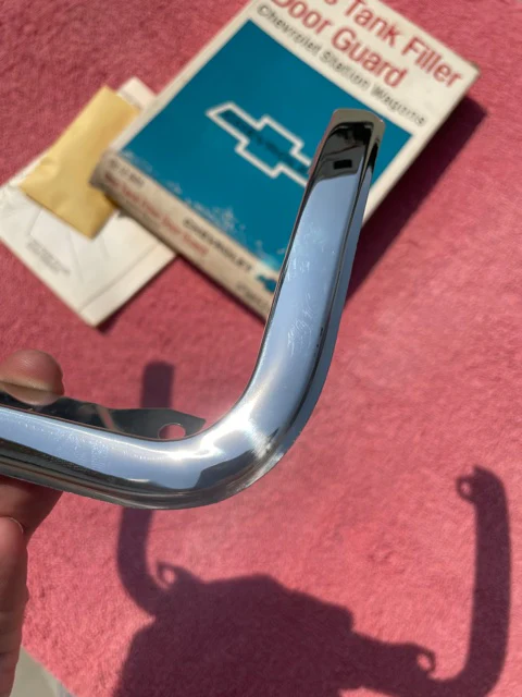 1965 1966 Chevrolet Station Wagon NOS Accessory Trim Gas Door Guard #986241 - Image 5