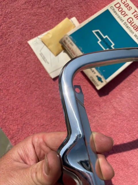 1965 1966 Chevrolet Station Wagon NOS Accessory Trim Gas Door Guard #986241 - Image 7
