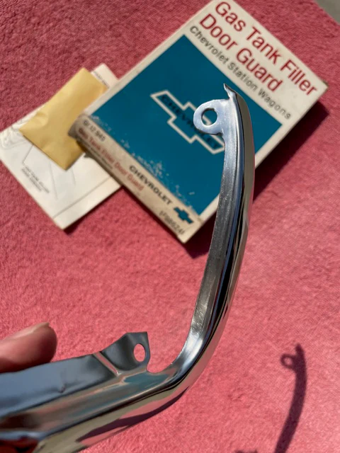 1965 1966 Chevrolet Station Wagon NOS Accessory Trim Gas Door Guard #986241 - Image 2