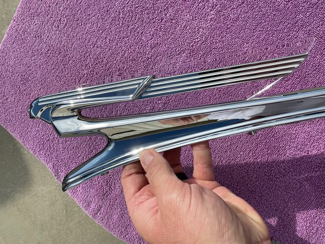 1941 Chevrolet NORS Accessory Flying Lady Goddess Hood Ornament Lucite Insert - Image 9