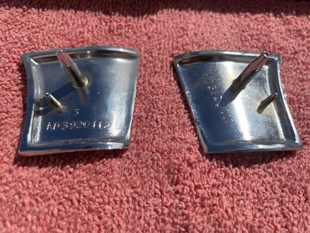 1968 Chevrolet Bel Air Biscayne Impala Caprice NOS Headlight to Front Fender Trim Molding Filler Pair #3928433 / 3928434 - Image 4