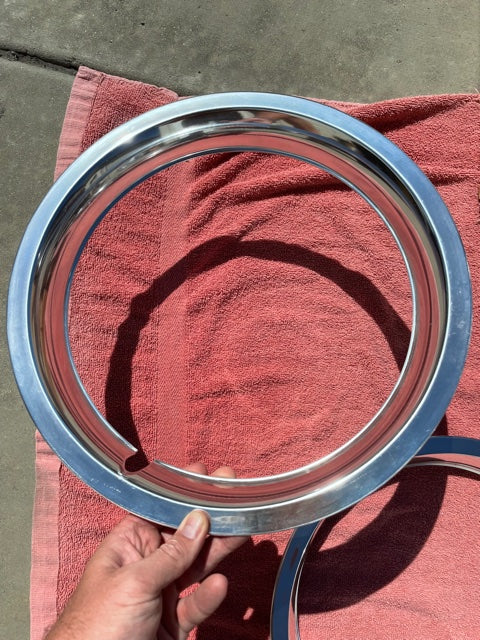 1980-1982 Chevrolet Nova Citation NOS TAKE OFFS 13" Wheel Trim Rings Set #475190 - Image 3