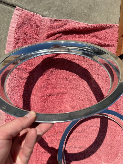 1980-1982 Chevrolet Nova Citation NOS TAKE OFFS 13" Wheel Trim Rings Set #475190 - Image 4