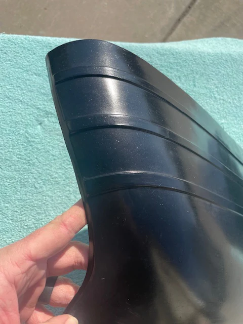 1951 1952 Chevrolet Special NOS 2-DOOR Rubber Blackout Rear Stone Shields Guards #4589005 / 4589006 - Image 2