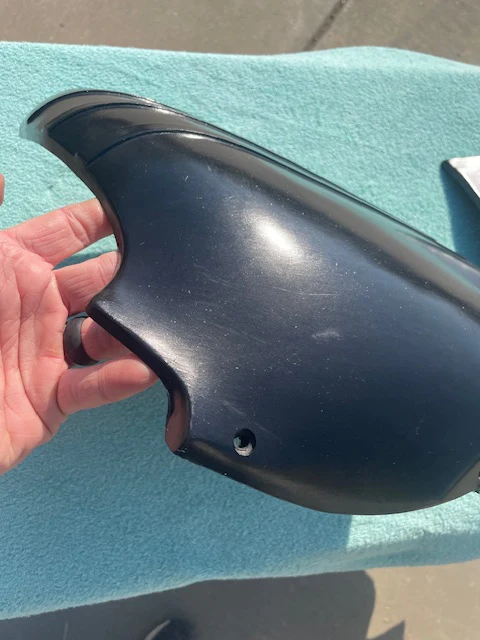 1951 1952 Chevrolet Special NOS 2-DOOR Rubber Blackout Rear Stone Shields Guards #4589005 / 4589006 - Image 3