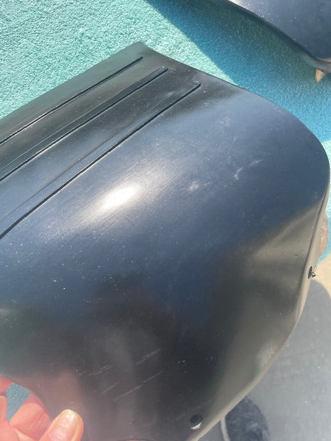 1951 1952 Chevrolet Special NOS 2-DOOR Rubber Blackout Rear Stone Shields Guards #4589005 / 4589006 - Image 5