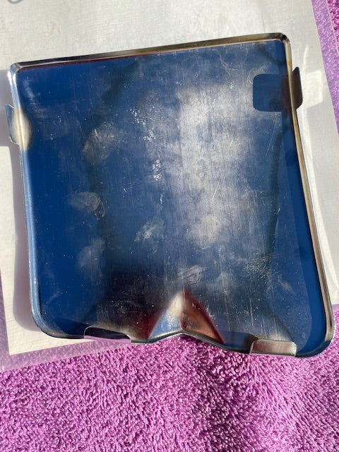 1949 - 1950 Chevy Styleline Fleetline NOS Accessory Chrome Gas Fuel Filler Door #4583006 - Image 8