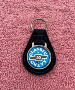 Leather key fob ring for 1955 Chevrolet 150 210 Bel Air pickup truck Classic 55 Chevy vintage automotive accessory
