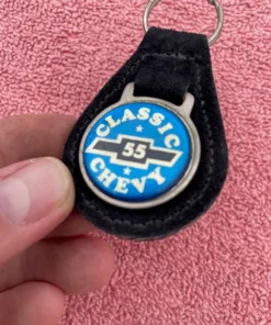 Alternative view of 1955 Chevrolet 150 210 Bel Air Pickup Truck NEW Leather Key Fob Ring "Classic 55 Chevy"