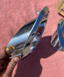 Alternative view of 1966 1967 Chevrolet Corvette C2 Sting Ray NOS Rear Exhaust Tips Bezel Trim Pair #3892225 / 3892226