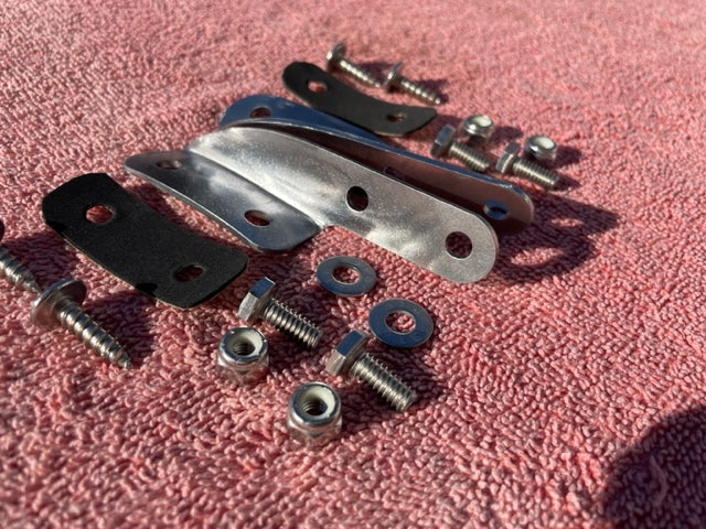 1955-57 Chevrolet 150 210 Bel Air NEW Outside Visor Center Bracket Hardware Kit - Image 3