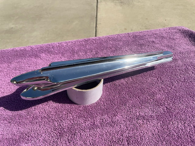 Original 1946 Chevrolet hood ornament part number 3681650 NOS chrome accessory for Stylemaster Fleetline Fleetmaster restoration