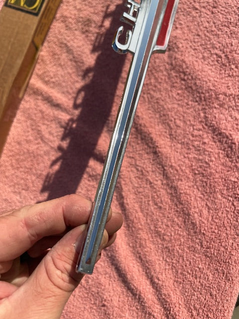 1962 Chevrolet Chevy II 2 Nova 4 6 300 Standard NOS Hood Lip Emblem #3792812 - Image 3