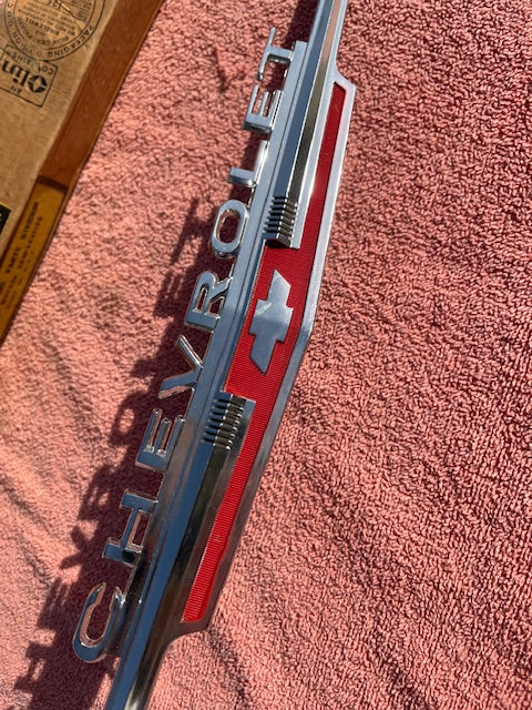 1962 Chevrolet Chevy II 2 Nova 4 6 300 Standard NOS Hood Lip Emblem #3792812 - Image 11