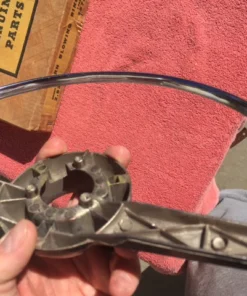 Alternative view of 1951 1952 Chevrolet Styleline Fleetline Deluxe NOS Steering Wheel Horn Ring #757898 (Has small pits)