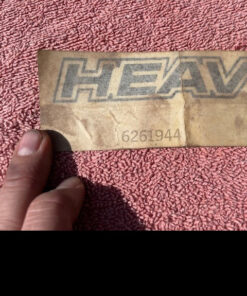 Alternative view of 1971 1972 Chevrolet Chevelle "HEAVY CHEVY" NOS Black Hood Decal #6261944