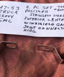 Alternative view of 1947-1953 Chevrolet / GMC Pickup Truck NEW POLISHED SS Inside Windshield Center Division Trim Mounting Brackets