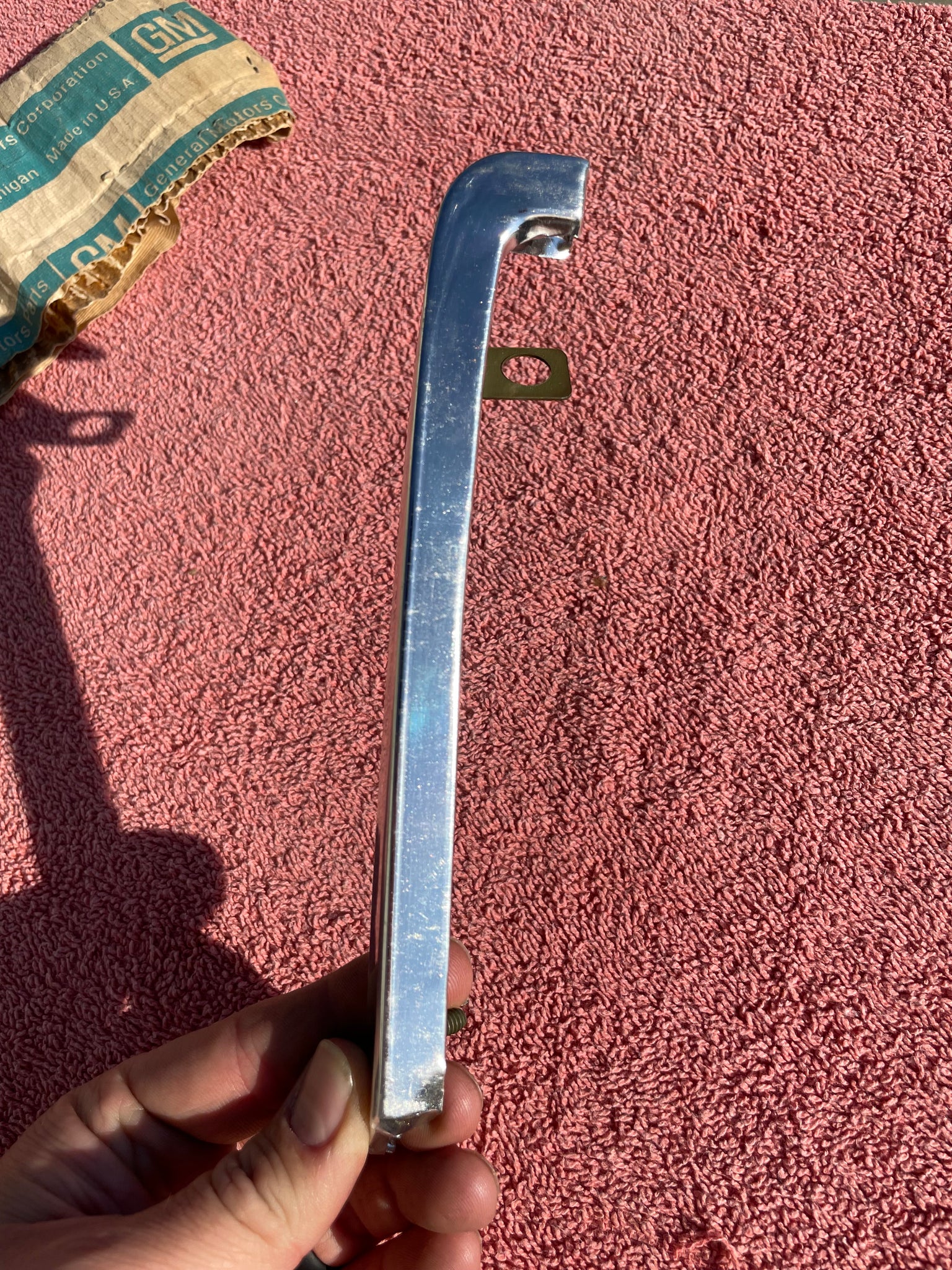 1968 Chevrolet Chevelle NOS RH Fender Grill Extension Trim Molding #3928424 - Image 3