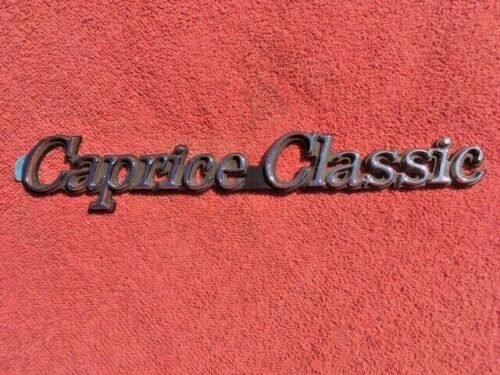 NOS Chevrolet Caprice Classic script emblem nameplate trim badge from 1970s 1980s models