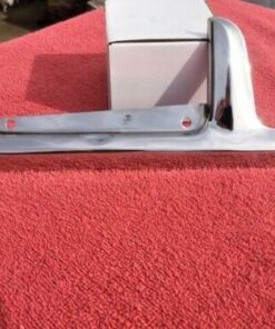 NOS polished stainless gas door guard for 1951 1952 Chevrolet Fleetline Styleline part number 986552 fuel filler trim accessory