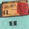 1937-1948 Chevrolet Passenger & Pickup Truck NORS Door Lock Knob Dark Brown Rubber PAIR