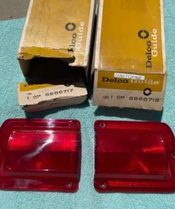 1965 Chevrolet Chevelle 300 Deluxe 6 V8 396 327 NOS Tail Light Lamp Lens Pair #5956717 / 5956718