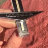1964 Chevrolet Corvair Monza front fender emblem part number 3839504 original GM trim piece in excellent used condition for classic Corvair restoration projects.