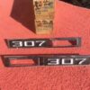 1969 Chevrolet Chevelle Malibu 307 NOS Front Fender Side Marker Emblem Trim Pair #3945291 / 3945252