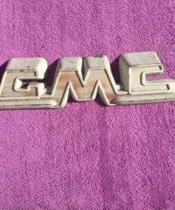 1955 1959 GMC Pickup Suburban Panel Truck original hood emblem excellent used condition authentic vintage GMC restoration trim part.
