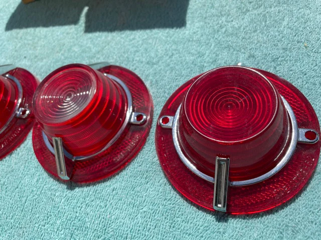1962 Chevrolet Biscayne Bel Air NORS Complete Set of Back Up and Tail Lamp Lenses w/ Trim - Image 6