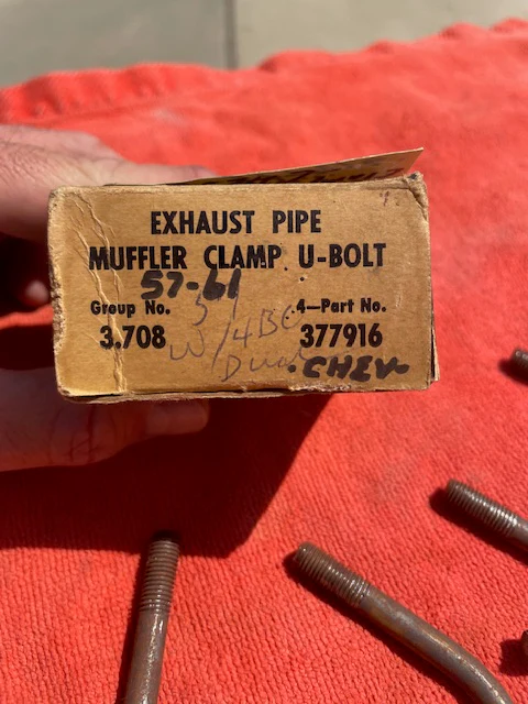 1953-1955 Chevrolet Corvette 6 cyl. NOS Exhaust Muffler U Bolt #377916