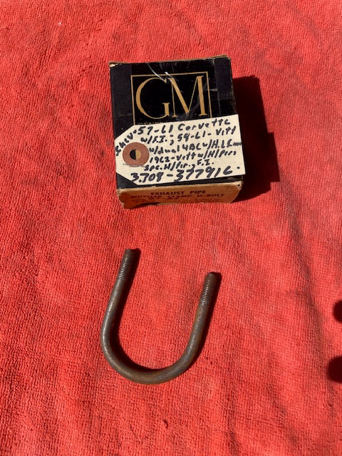 1957-1962 Chevrolet Corvette NOS Exhaust Crossover Balance Pipe U Bolt #377916 - Image 2