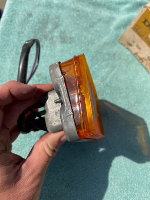 1967 Chevrolet Van G10 G20 NOS LH Park Light Lens Turn Signal Assembly #911459 - Image 5