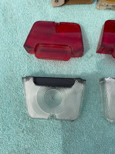 1962-1964 Chevy II / Nova NOS Backup Tail Light Lamp Lens Pair Set #5953465 / 5953466 - Image 3