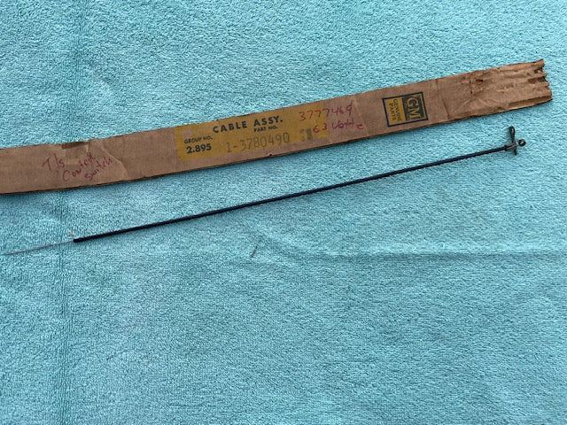 1963-1964 Chevrolet Corvette C2 Sting Ray NOS Turn Signal Switch Cable #3777469 / 3780490