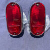 1955-1959 Chevrolet Suburban Panel Truck USED Tail Light Lamp Lens + Bezel Pair #5952787 / 5946391