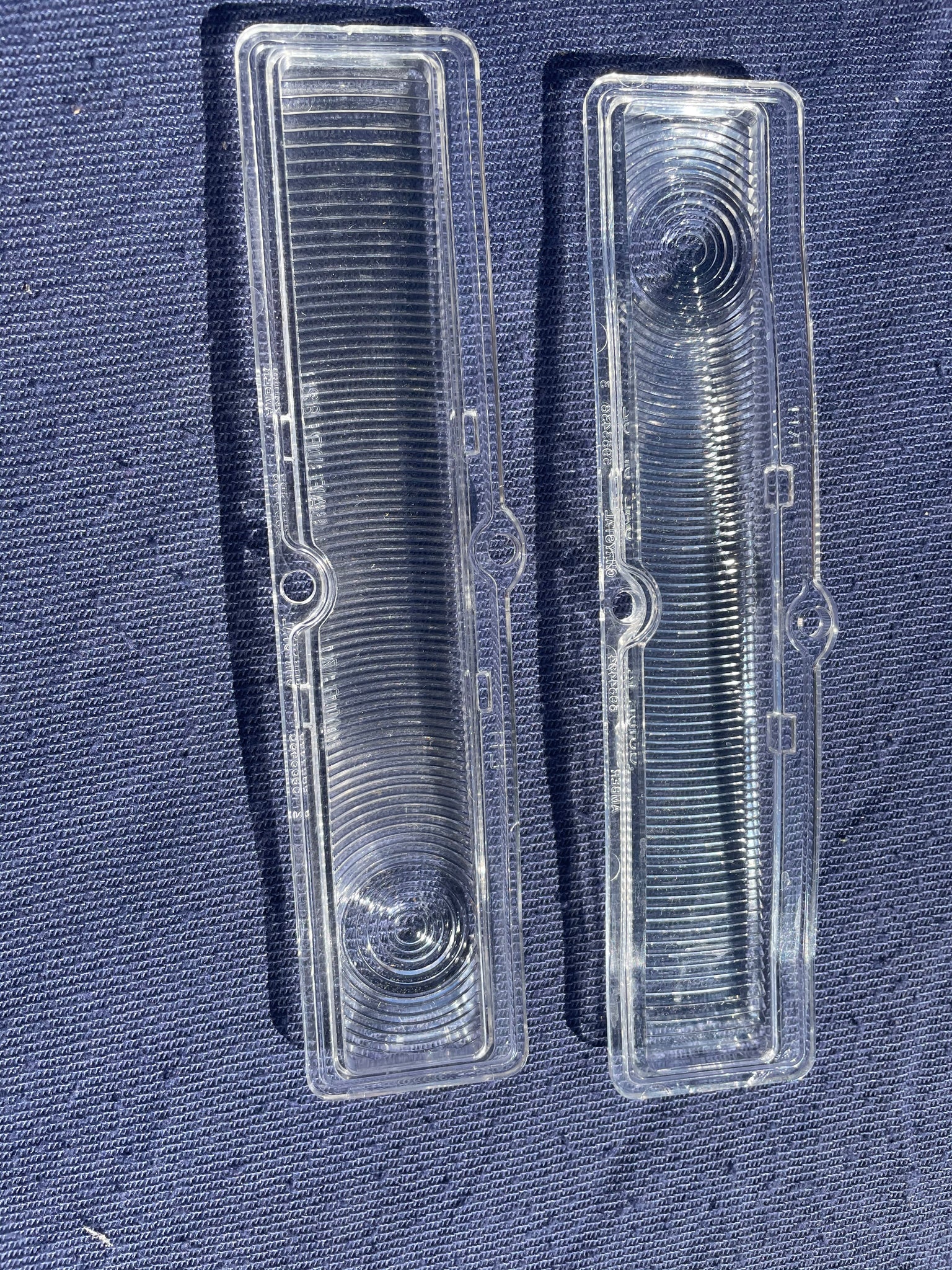 1962 Chevy II / Nova NOS CLEAR Park Light Lamp Turn Signal Indicator Lens Pair #5953435 / 5953436 - Image 10