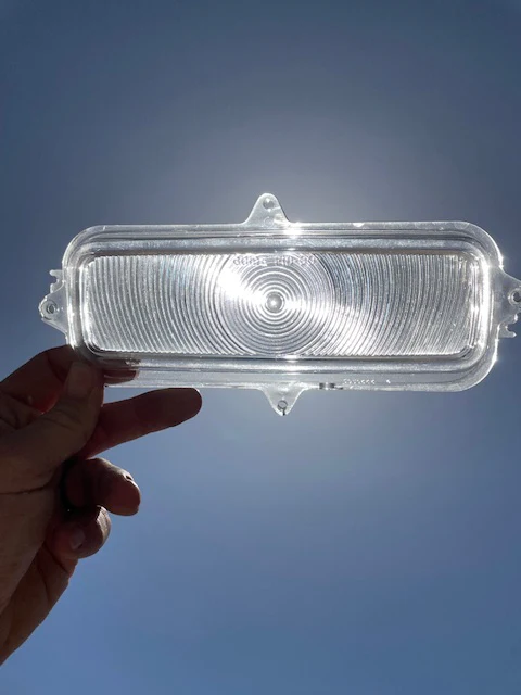 1960-1966 Chevrolet Pickup Truck / 67-72 TILT NOS CLEAR Park Light Lamp Lens Pair #5950666 - Image 7