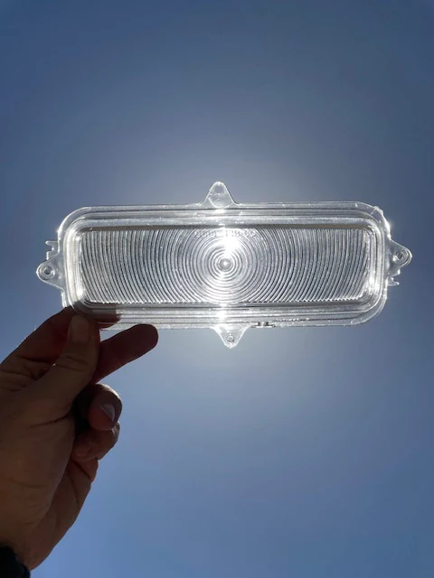 1960-1966 Chevrolet Pickup Truck / 67-72 TILT NOS CLEAR Park Light Lamp Lens Pair #5950666 - Image 8