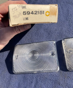 Alternative view of 1954-1955 (1st design) Chevrolet Pickup Truck NOS Park Light Turn Signal Lens Pair #5942151