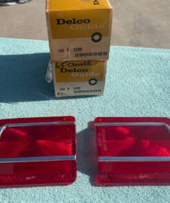 1965 Chevrolet Chevelle Malibu 6 V8 396 327 NOS Tail Light Lamp Lens Pair #5956889 / 5956890