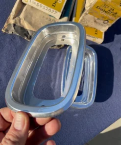 Alternative view of 1960-1966 Chevrolet Fleetside Pickup Truck NOS Tail Light Lamp Lens + Bezel Pair #5952677 / 3763570