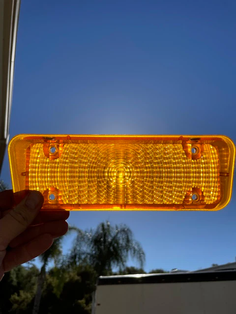 1971 1972 Chevrolet Truck Blazer NOS AMBER LH Park Light Lamp Lens #5964453 - Image 9