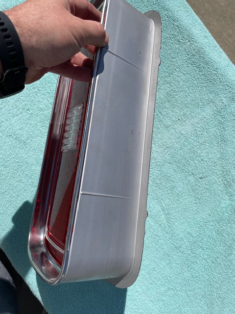 1974 Chevrolet Chevelle Malibu Laguna S3 NOS RH Tail Light Lens #5953054 (CRACK) - Image 4