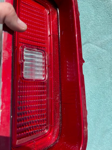 1974 Chevrolet Chevelle Malibu Laguna S3 NOS RH Tail Light Lens #5953054 (CRACK) - Image 8
