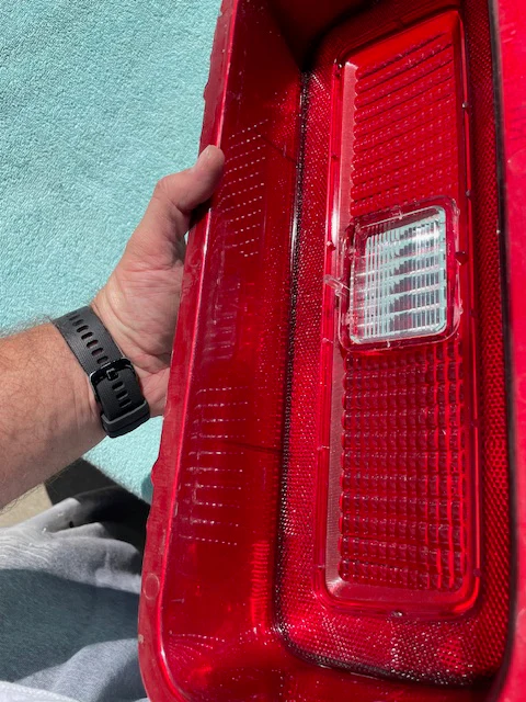 1974 Chevrolet Chevelle Malibu Laguna S3 NOS RH Tail Light Lens #5953054 (CRACK) - Image 10