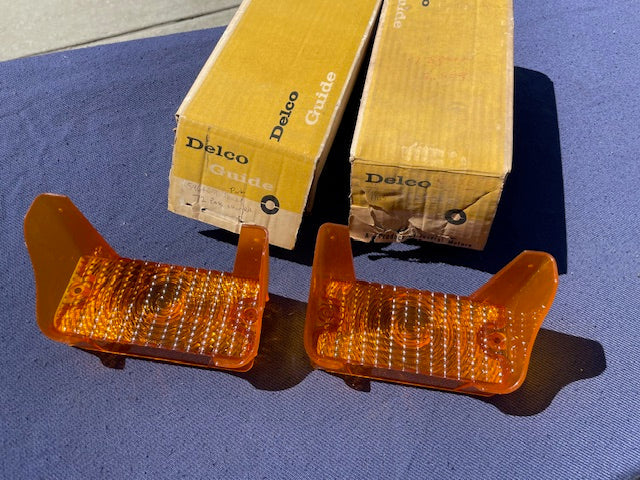 1972 Chevrolet Impala Caprice Bel Air Biscayne SS NOS Park Light Lamp Turn Signal Lens Pair #5964676