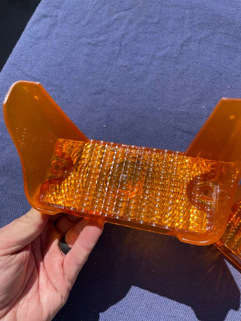 1972 Chevrolet Impala Caprice Bel Air Biscayne SS NOS Park Light Lamp Turn Signal Lens Pair #5964676 - Image 7