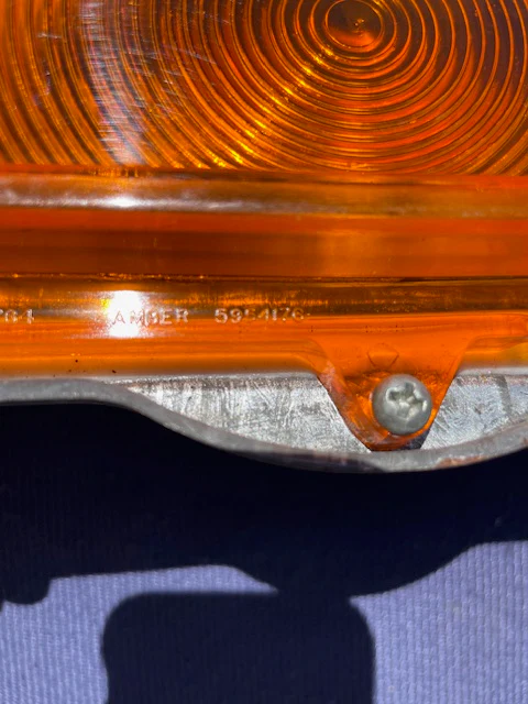 1960-1966 Chevrolet Pickup Truck / 67-72 TILT Amber Park Light Lamp Lens Housing #897251 / 5954176 - Image 7