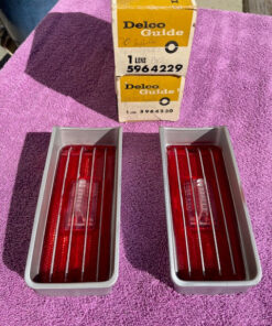 1970 Chevrolet IMPALA NOS Tail Light (w/ Backup) Lamp Lens Pair #5964229 / 5964230